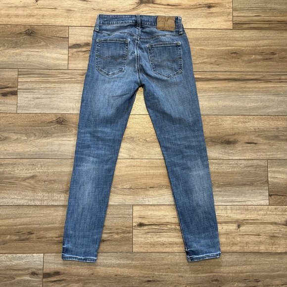 American Eagle AE Skinny Fit Denim Jeans SZ 28x30 Blue Stretch Next Level Flex - Picture 4 of 12